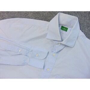 Sid Mashburn Shirt Mens Small Light Blue White Striped Button Down